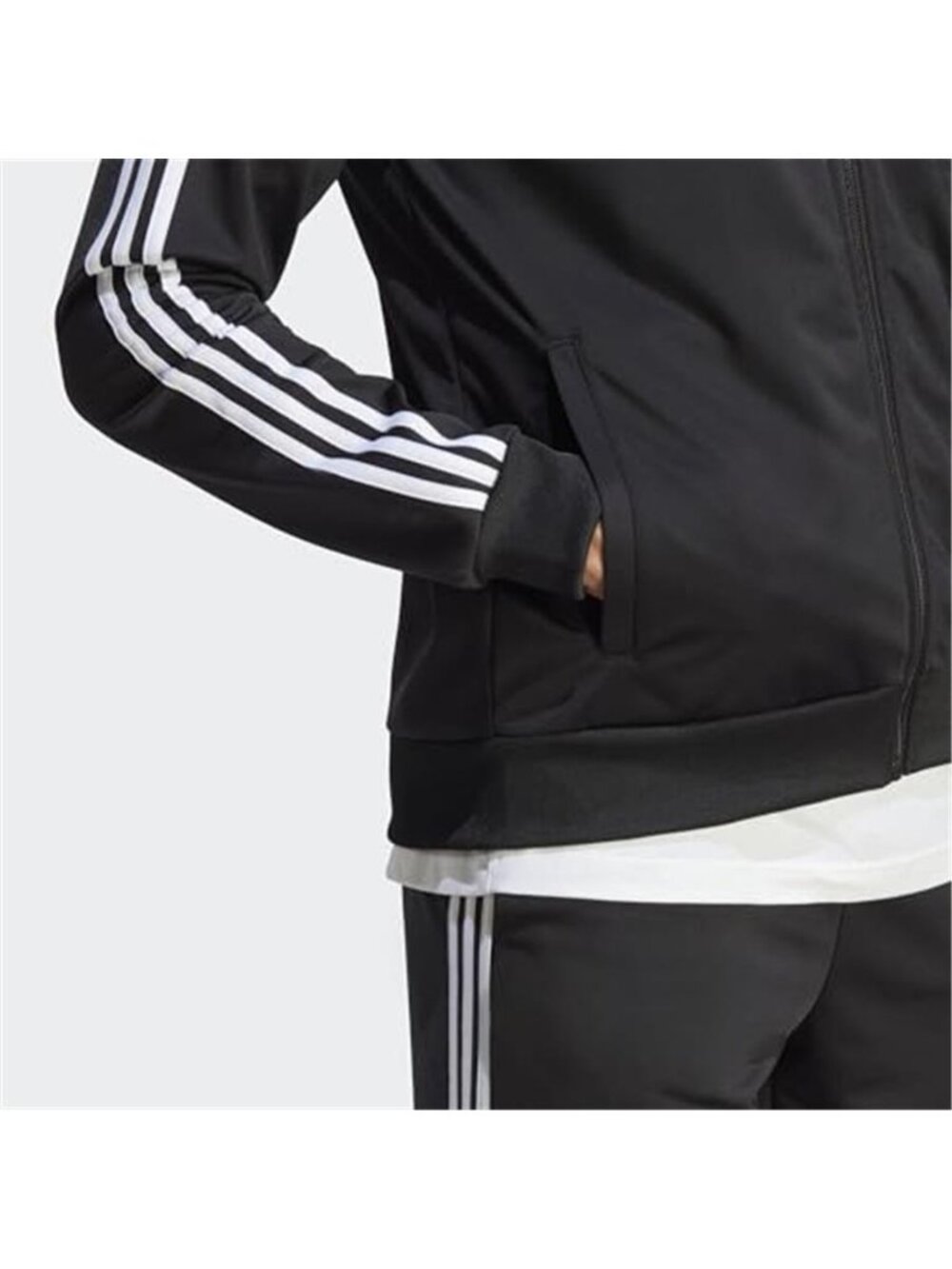 adidas Men's Basic 3-Stripes Tricot Track Suit - Picture 3 of 6